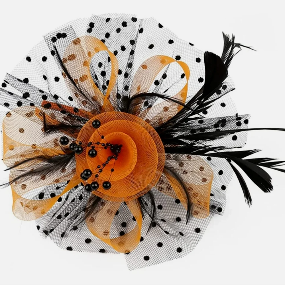 Gorgeous Beloved Millinery Fascinator Side Loop Feathers Ribbon Derby Te… - Picture 3 of 5